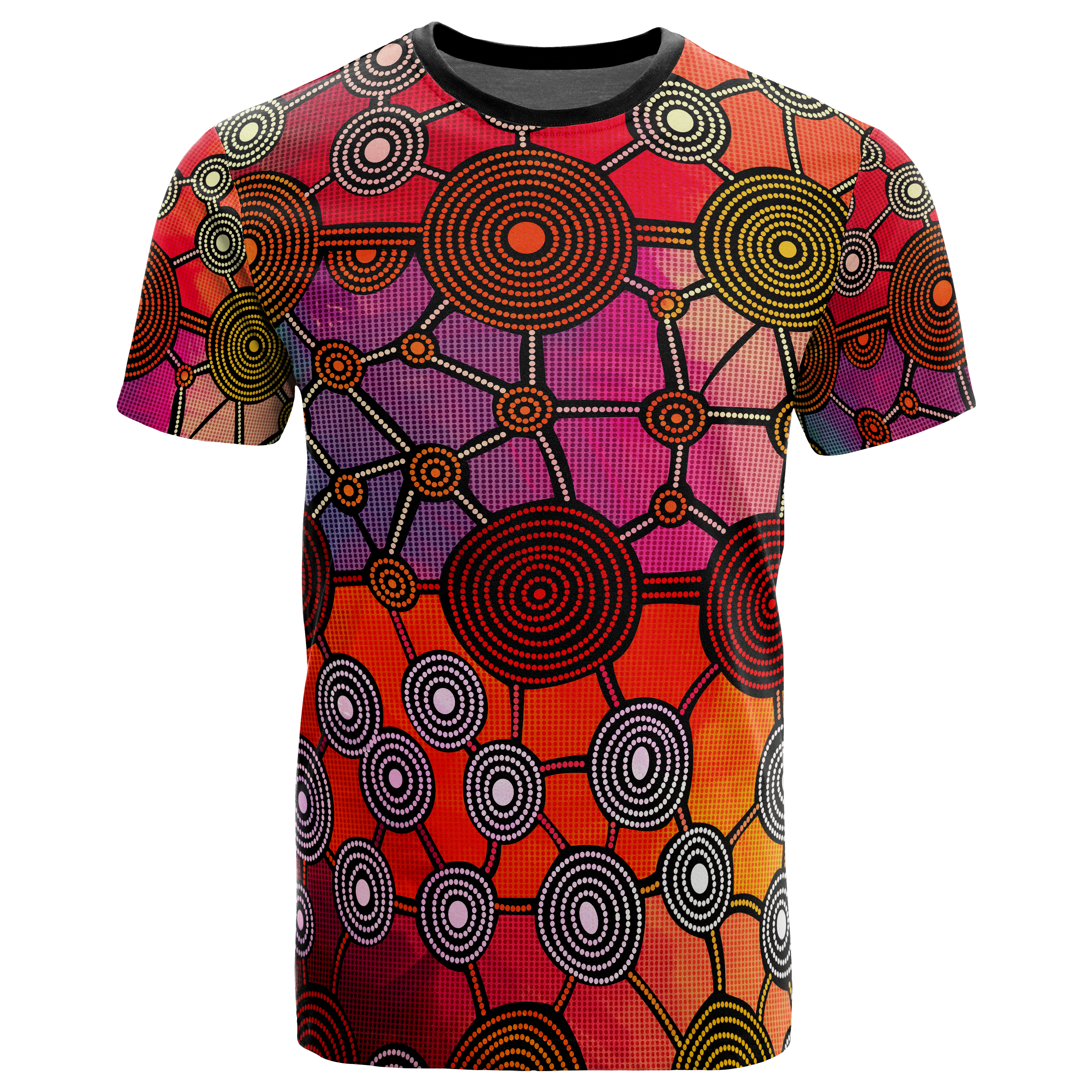 Aboriginal T shirt, Circle Dot Painting - Vibe Hoodie Shop