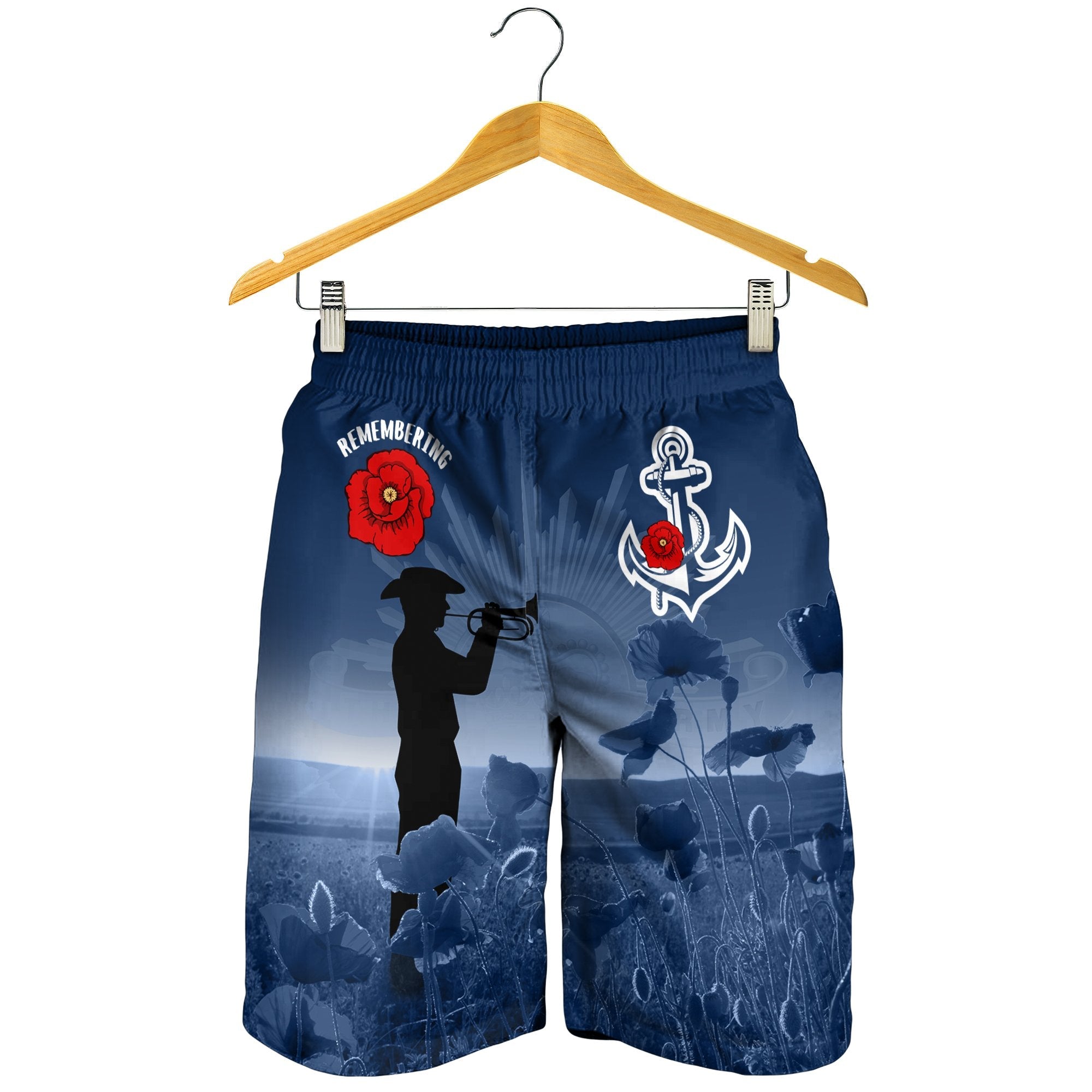 Australia Navy ANZAC Men's Shorts - Remembering Our Heroes - Vibe Hoodie Shop