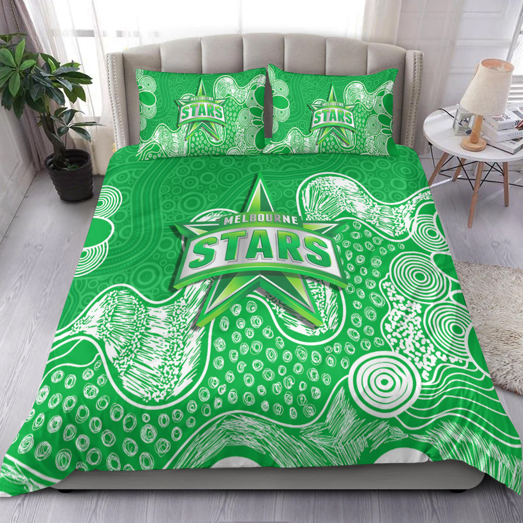 Melbourne Stars Bedding Set - Aboriginal Style Of Dot - - Vibe Hoodie Shop