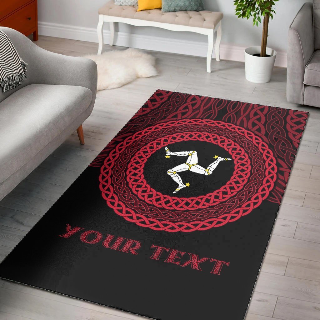 Isle of Man Celtic Personalised Area Rug - Legend of Isle of Man - Vibe Hoodie Shop