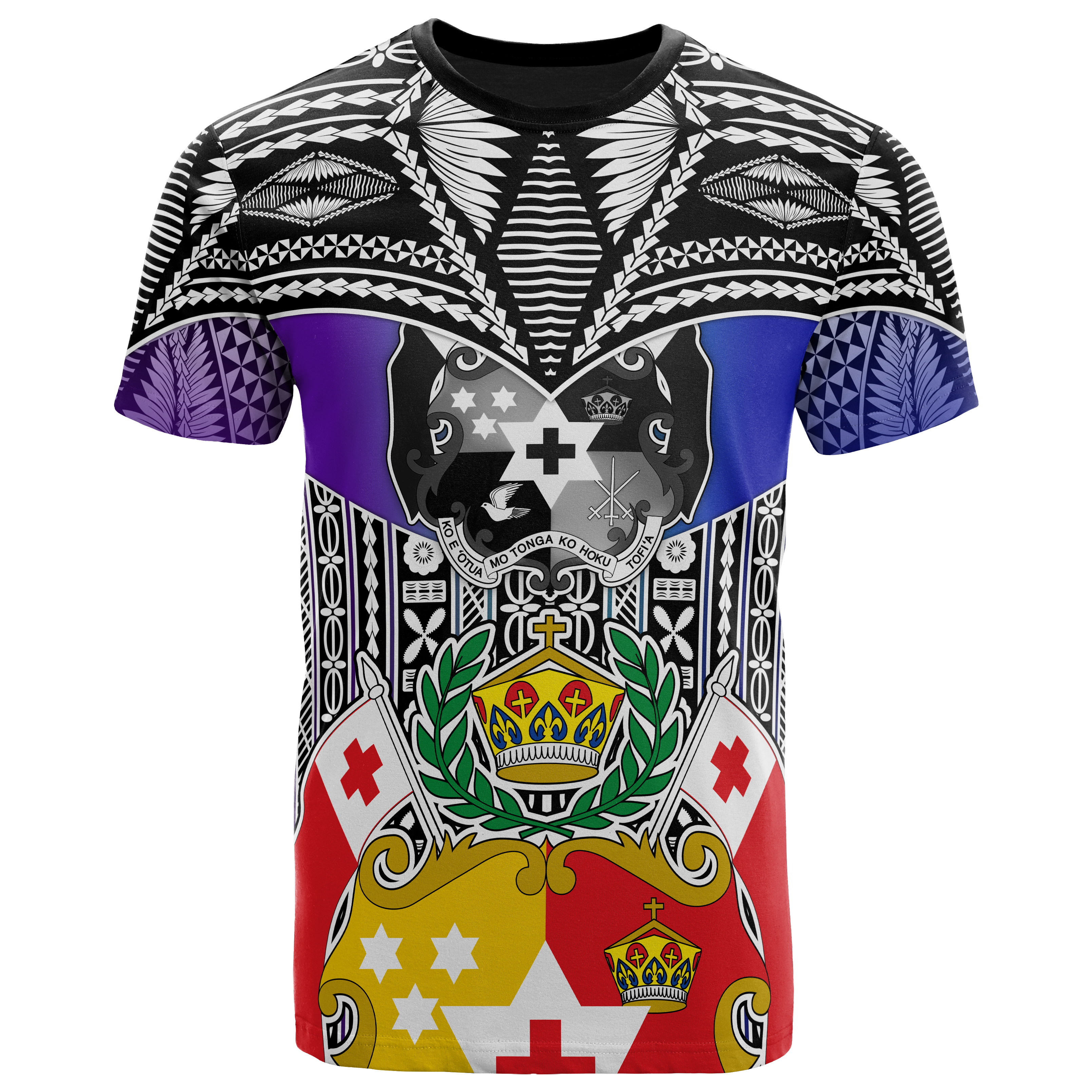 Vibe Hoodie Tonga T shirt - Tonga Coat Of Arms Colorful Style - Vibe Hoodie Shop