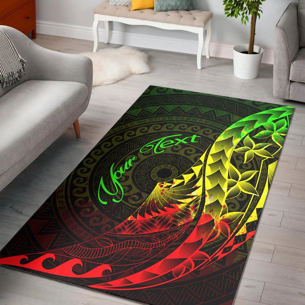 Samoa Area Rug - Custom Personalised Polynesian Pattern Style Reggae Color - Vibe Hoodie Shop