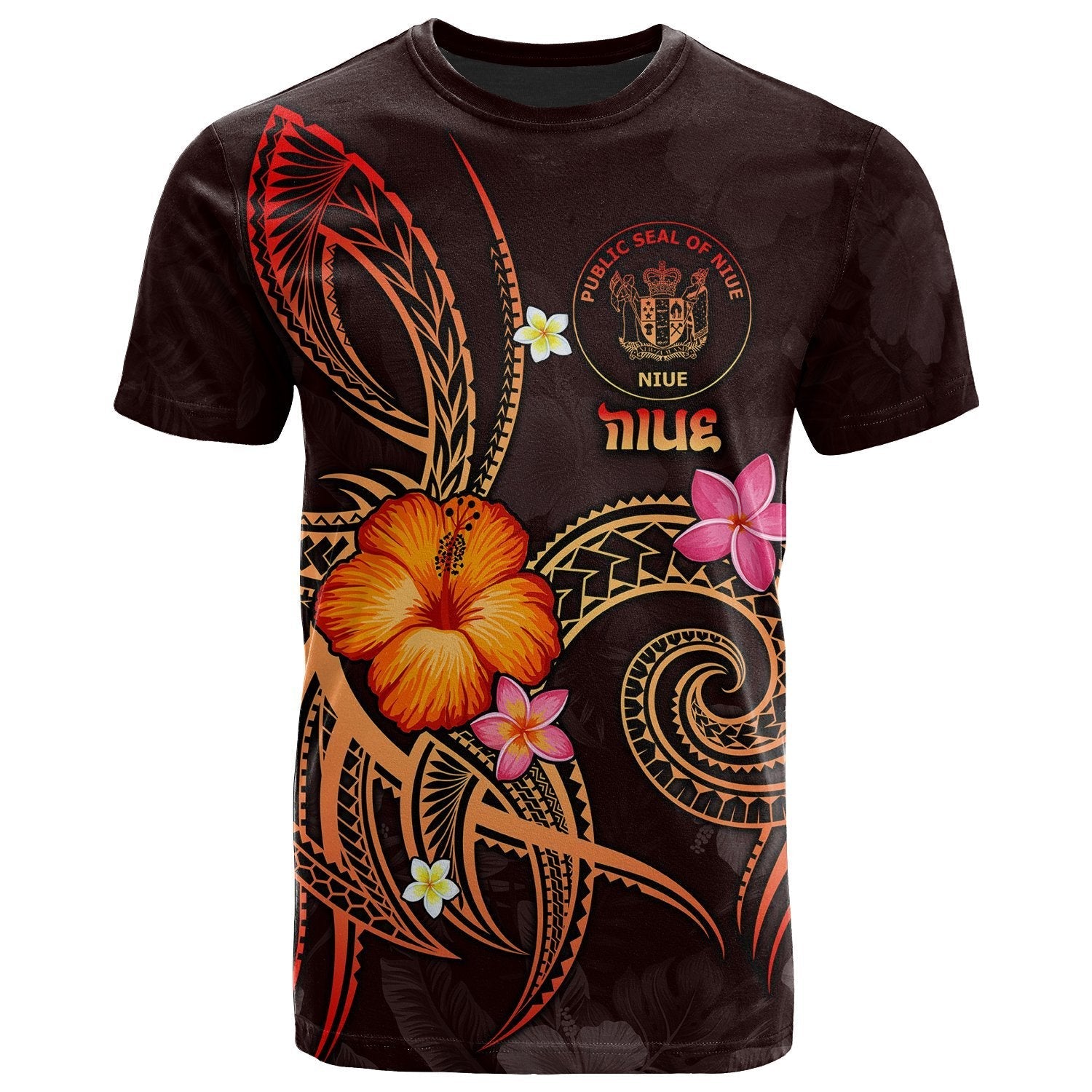 Niue Polynesian T shirt - Legend of Niue (Red) - Vibe Hoodie Shop
