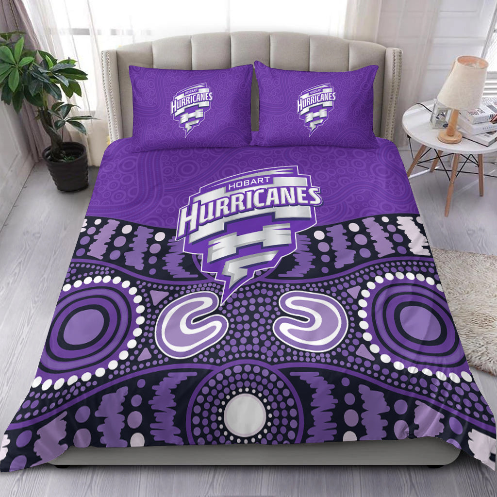 Hobart Hurricanes Bedding Set - Aboriginal Style Of Dot - - Vibe Hoodie Shop