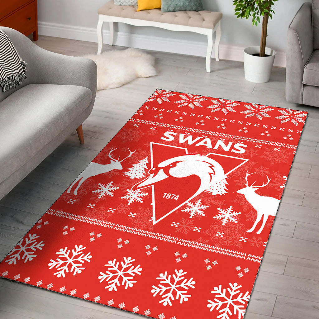 Sydney Swans Area Rug - Christmas Ugly Style - - Vibe Hoodie Shop