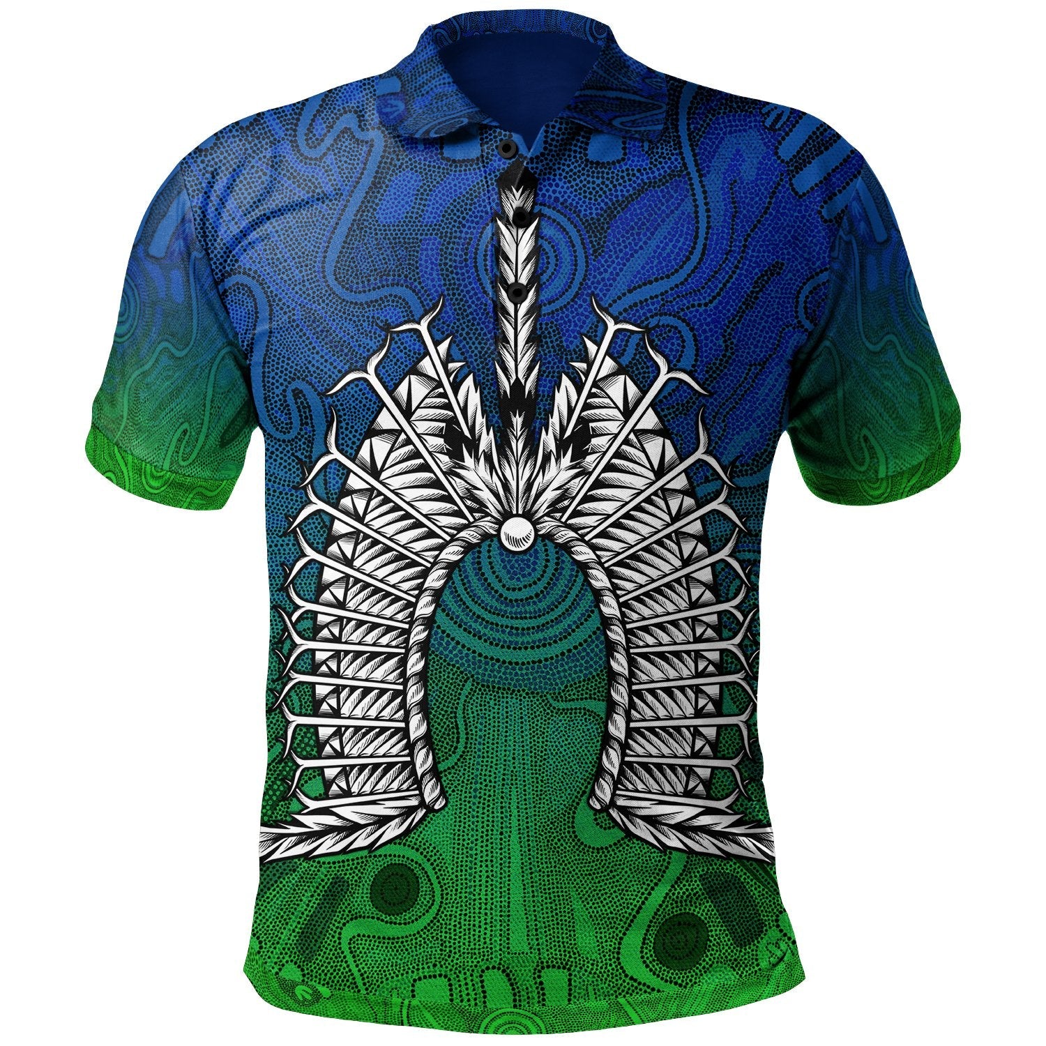 Torres Strait Islanders Polo Shirt - Dhari Mask - Vibe Hoodie Shop