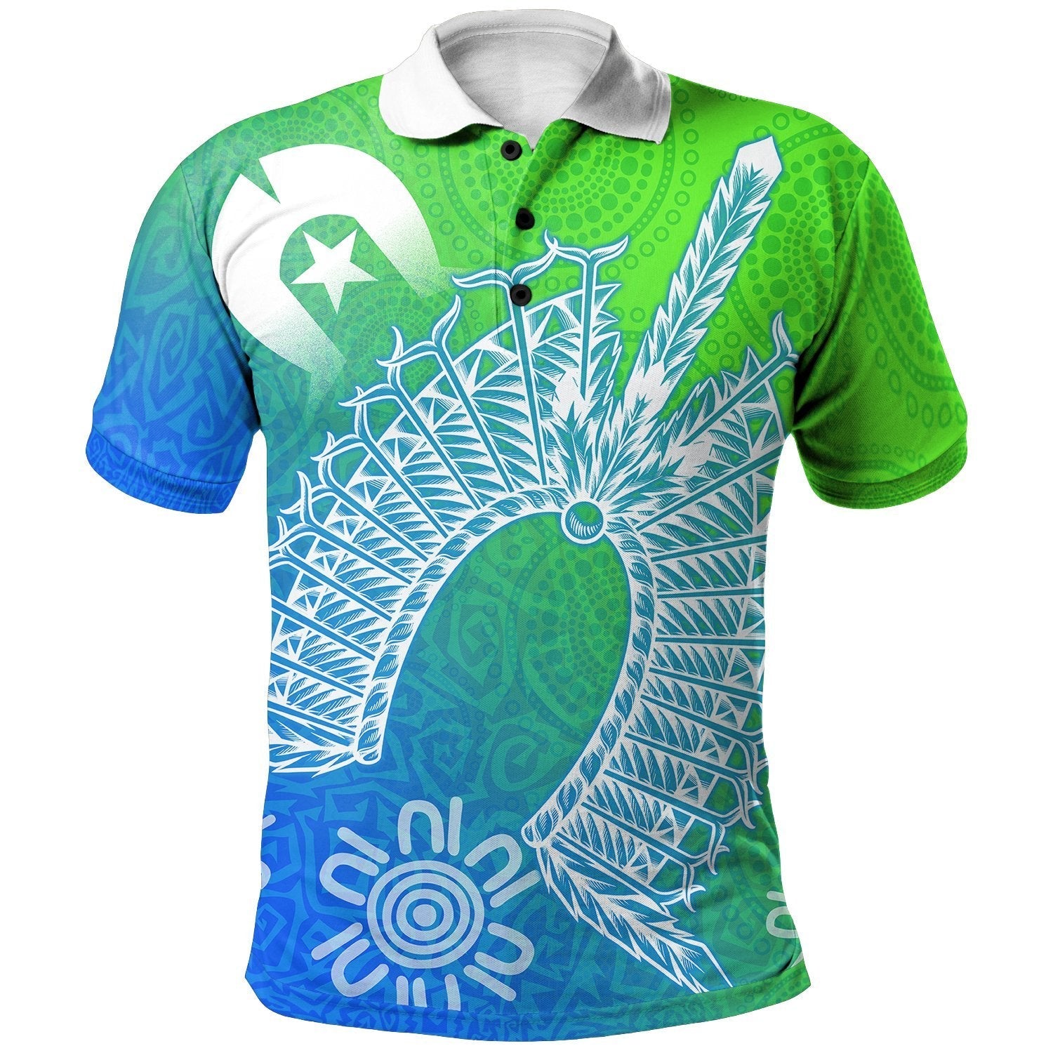 Aussie Aboriginal Polo Shirt Torres Strait Islanders Ocean Style - Vibe Hoodie Shop