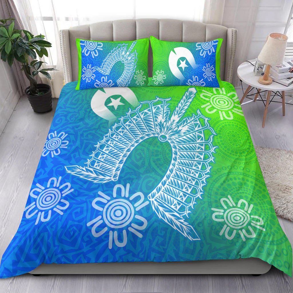 Aussie Aboriginal Bedding Set Torres Strait Islanders Ocean Style - Vibe Hoodie Shop