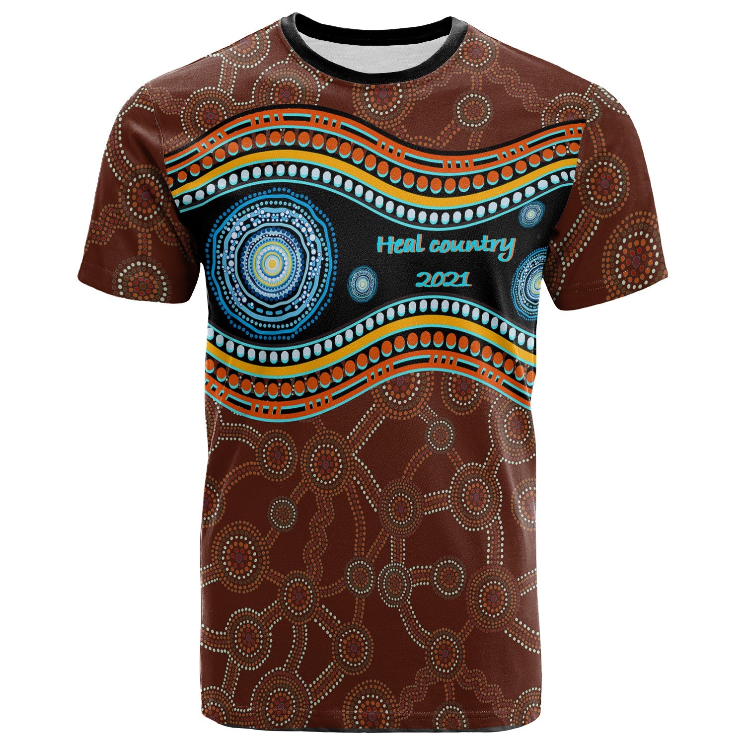 Australia T shirt NAIDOC Week 2021 - Heal Country - LT20 - Vibe Hoodie Shop