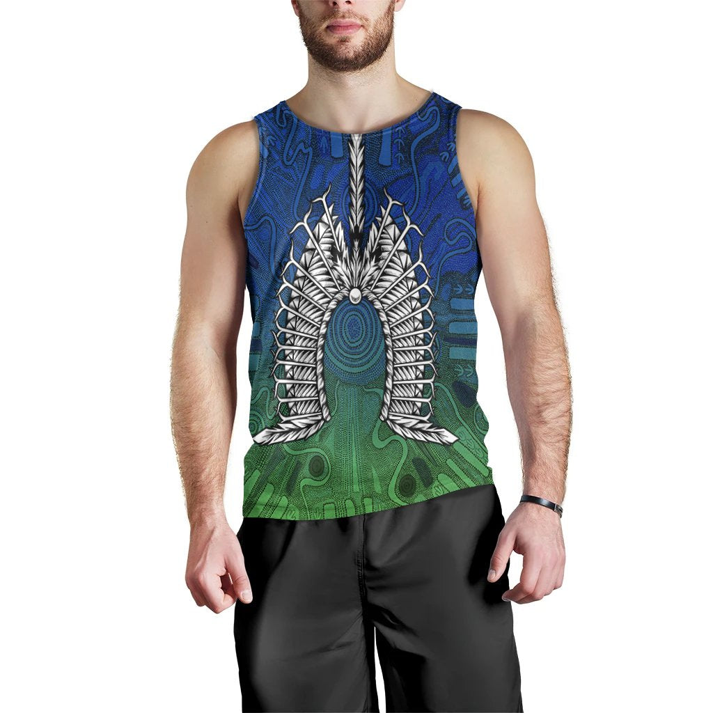 Torres Strait Islanders Men's Tank Top - Dhari Mask - Vibe Hoodie Shop