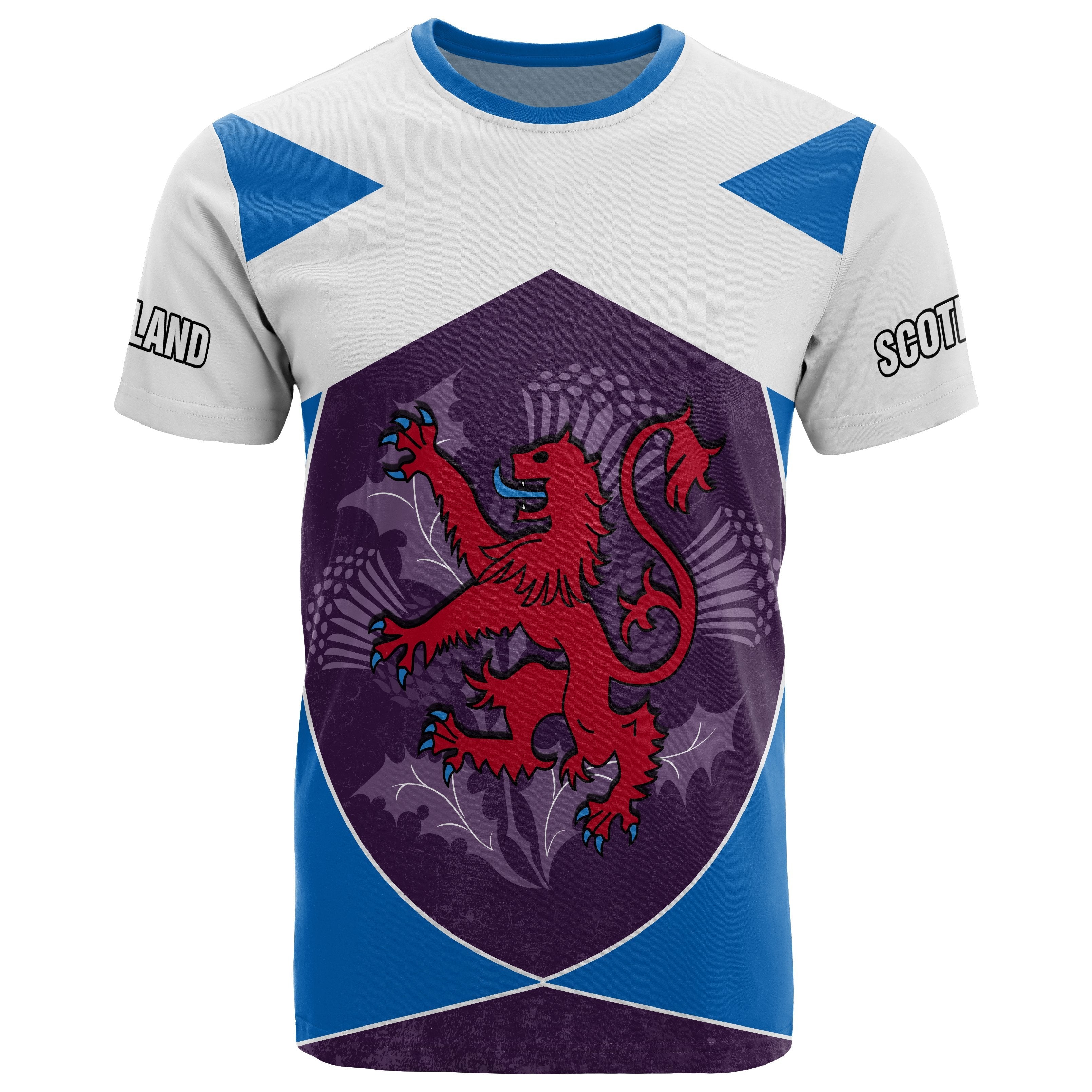 Scotland T shirt - Scottish Flag and Lion - Vibe Hoodie Shop