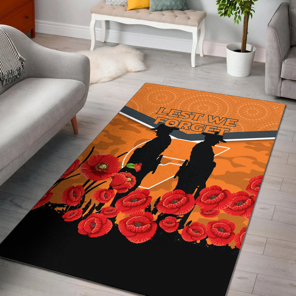 Giants ANZAC Day Area Rug - Indigenous Art - - Vibe Hoodie Shop