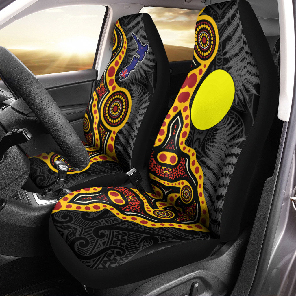 New Zealand Maori Combine Australia Aboriginal Car Seat Covers - - Vibe Hoodie Shop