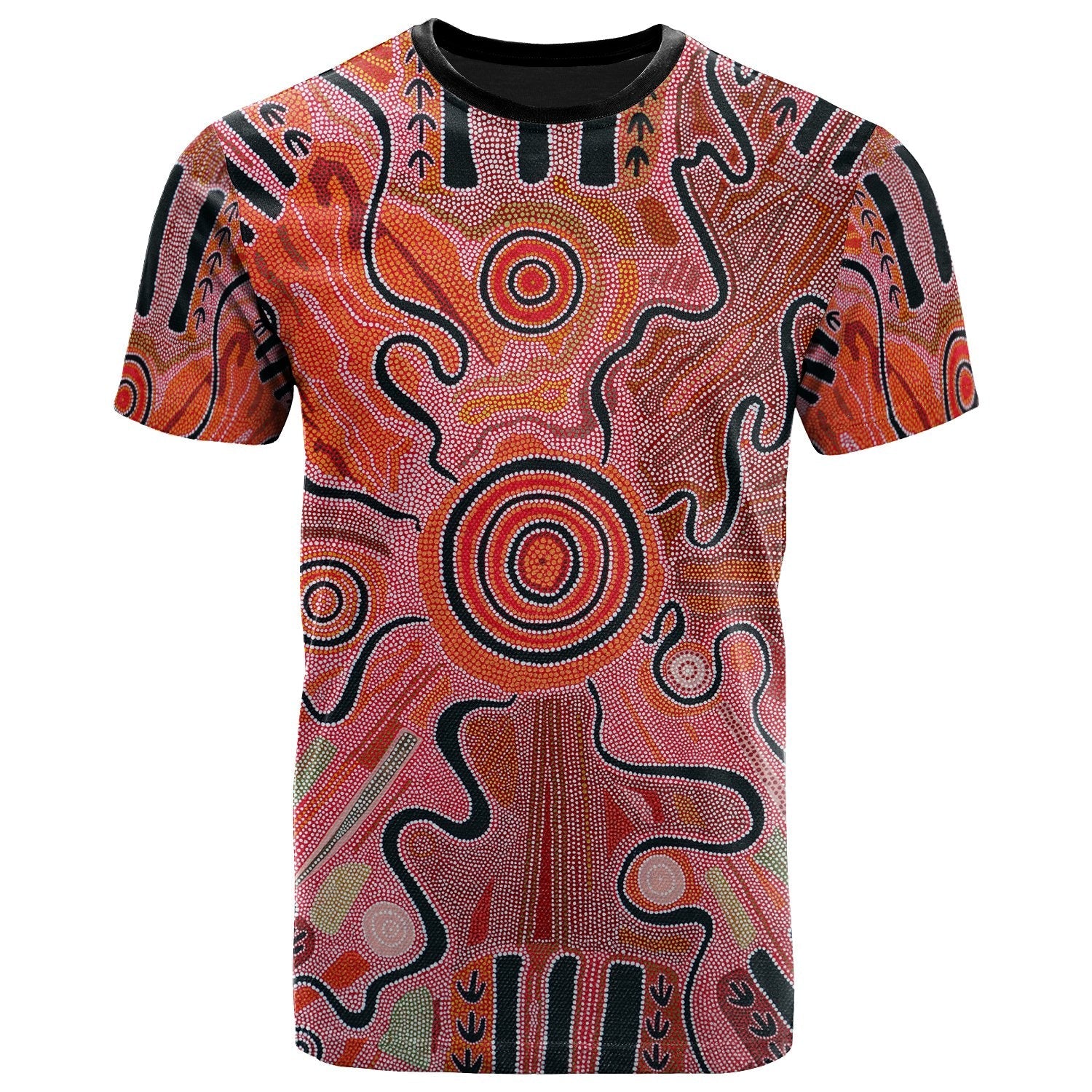 Aboriginal T shirt - Indigenous Footprint Landscape - Vibe Hoodie Shop