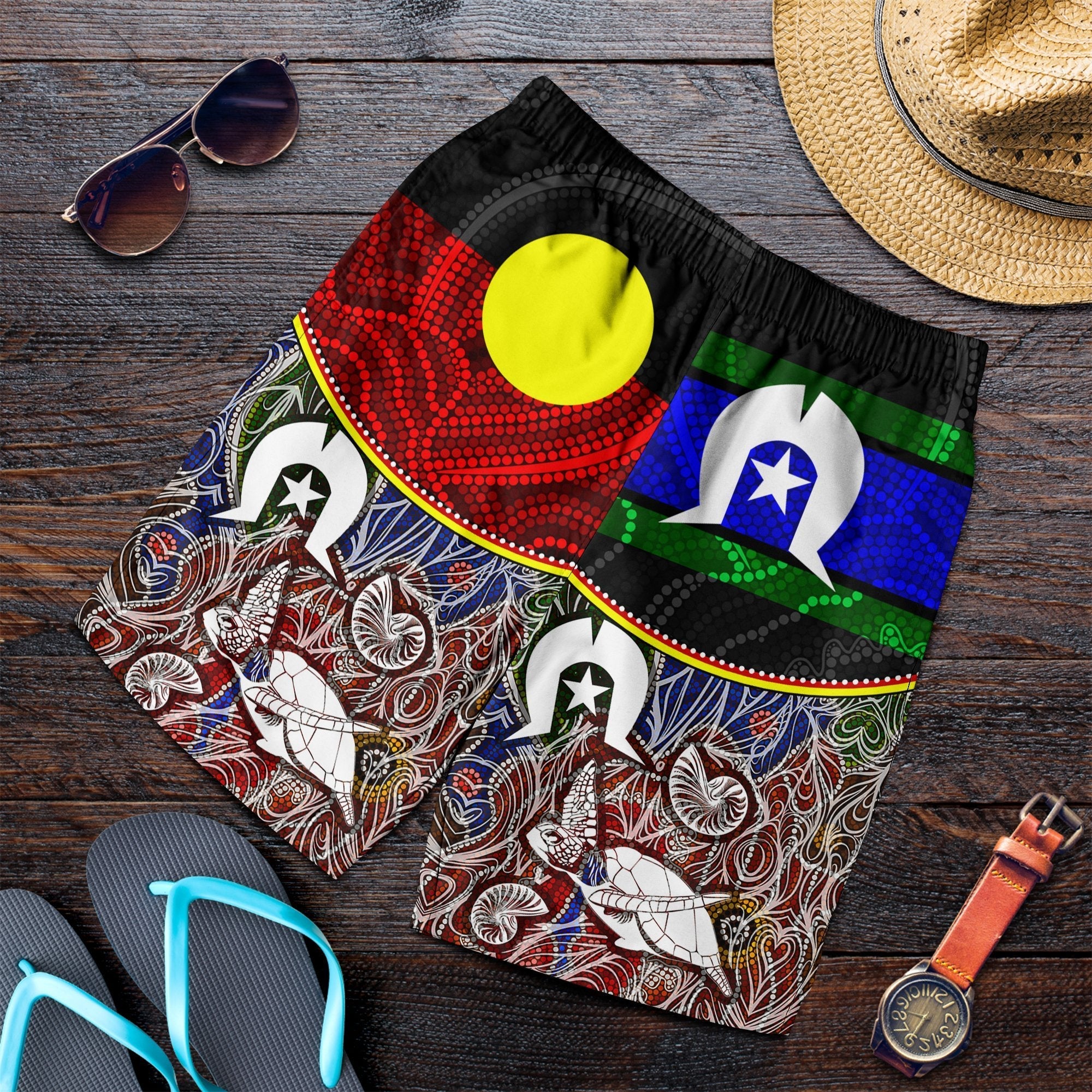 Men's Short - Aboriginal Dot In NAIDOC Week Style - Vibe Hoodie Shop