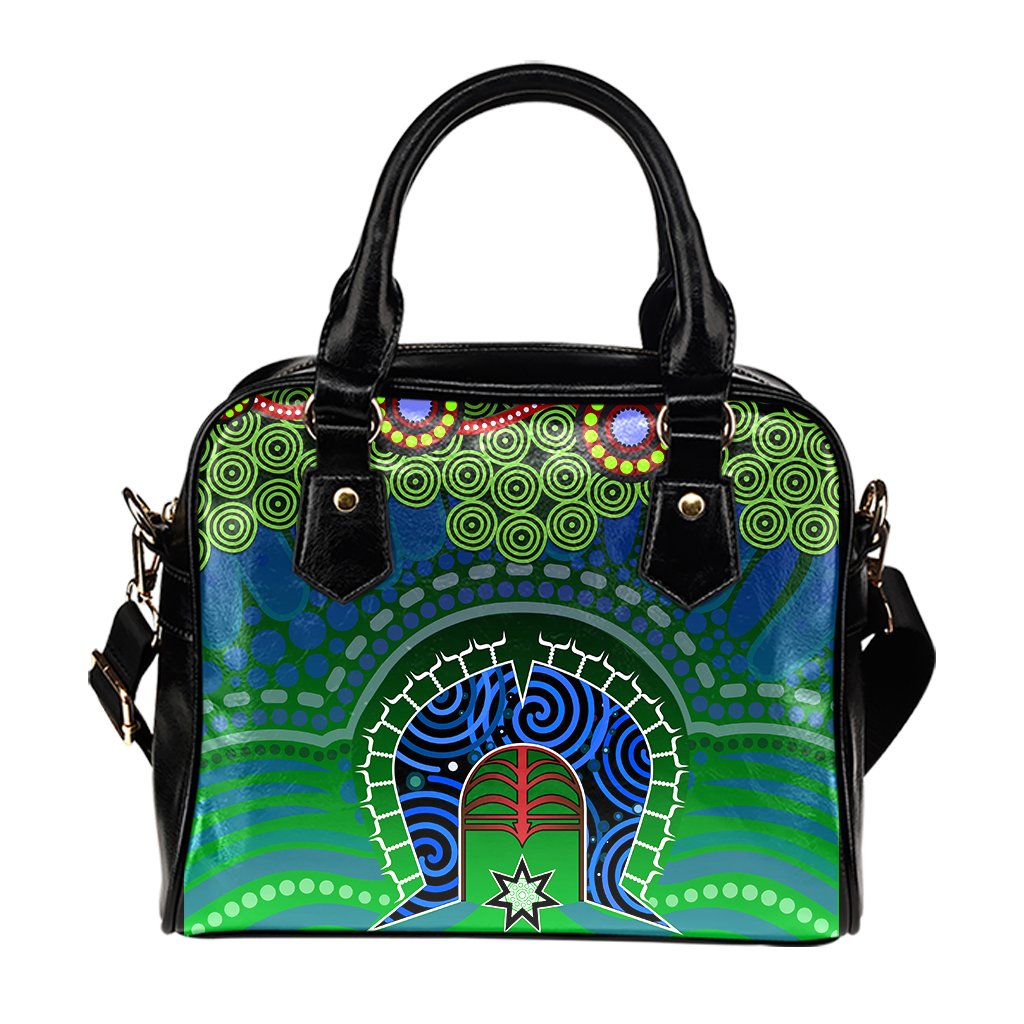 Torres Strait Shoulder Handbag - Dhari And Dot Patterns - Vibe Hoodie Shop