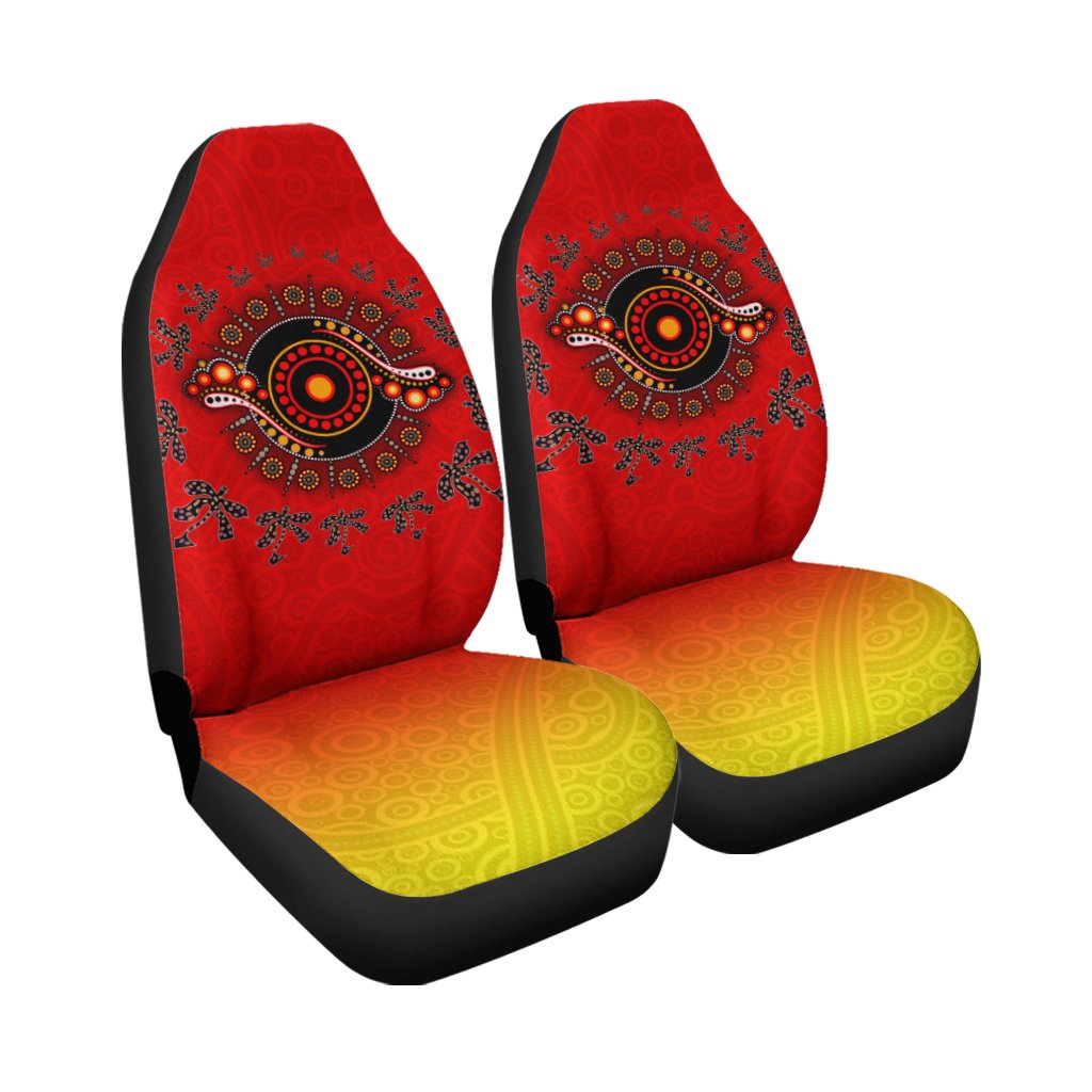 Aboriginal Car Seat Covers - Circle Pattern - Vibe Hoodie Shop