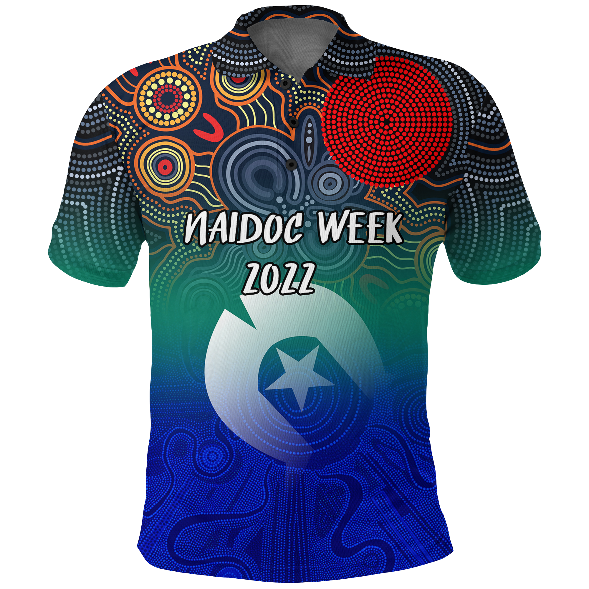 NAIDOC Week 2022 Torres Strait Islanders With Aboriginal - Dot Painting Art Polo Shirt - - Vibe Hoodie Shop