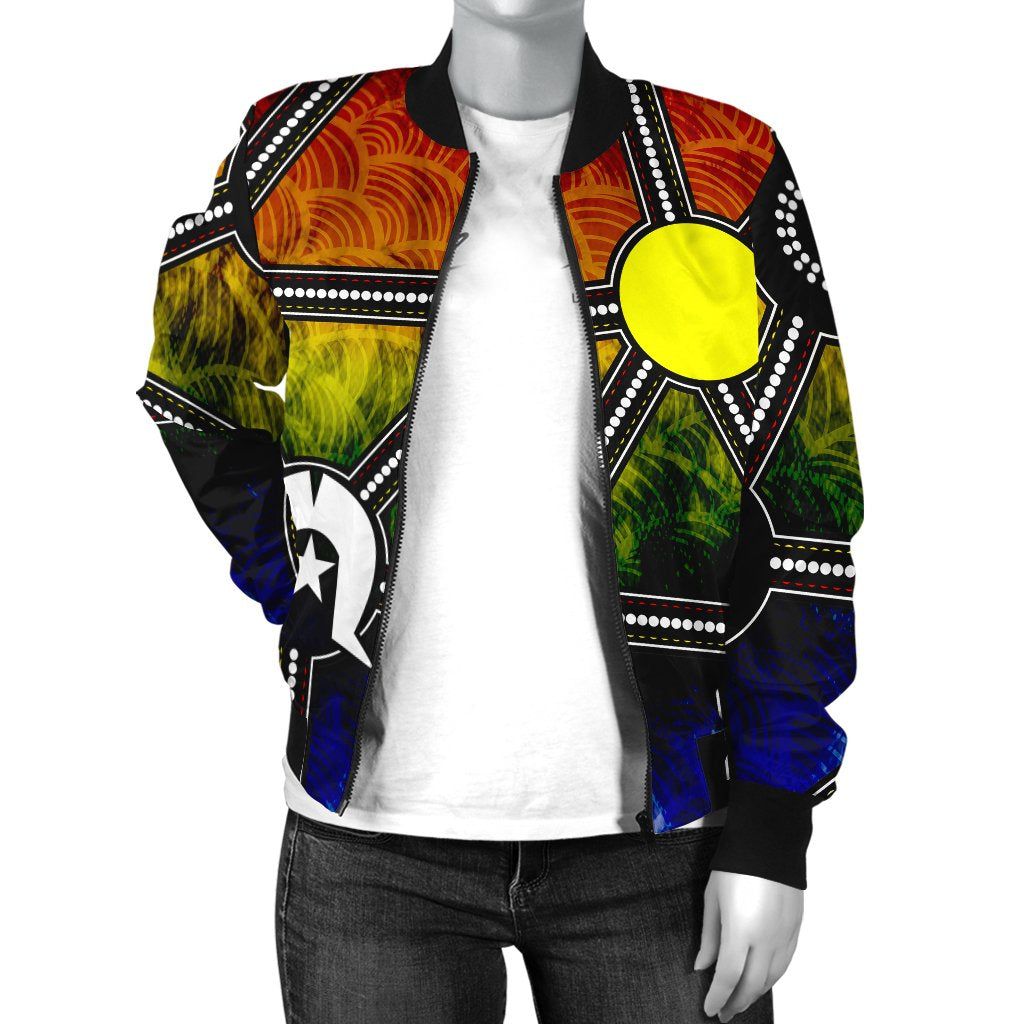 NAIDOC Week 2021 Bomber Jacket, Aboriginal Geometric Style - Vibe Hoodie Shop
