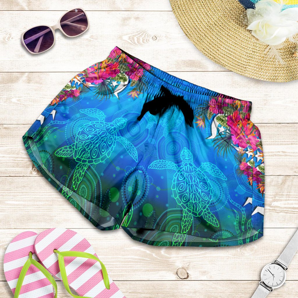 women-short-torres-strait-blue-sea-with-hibiscus