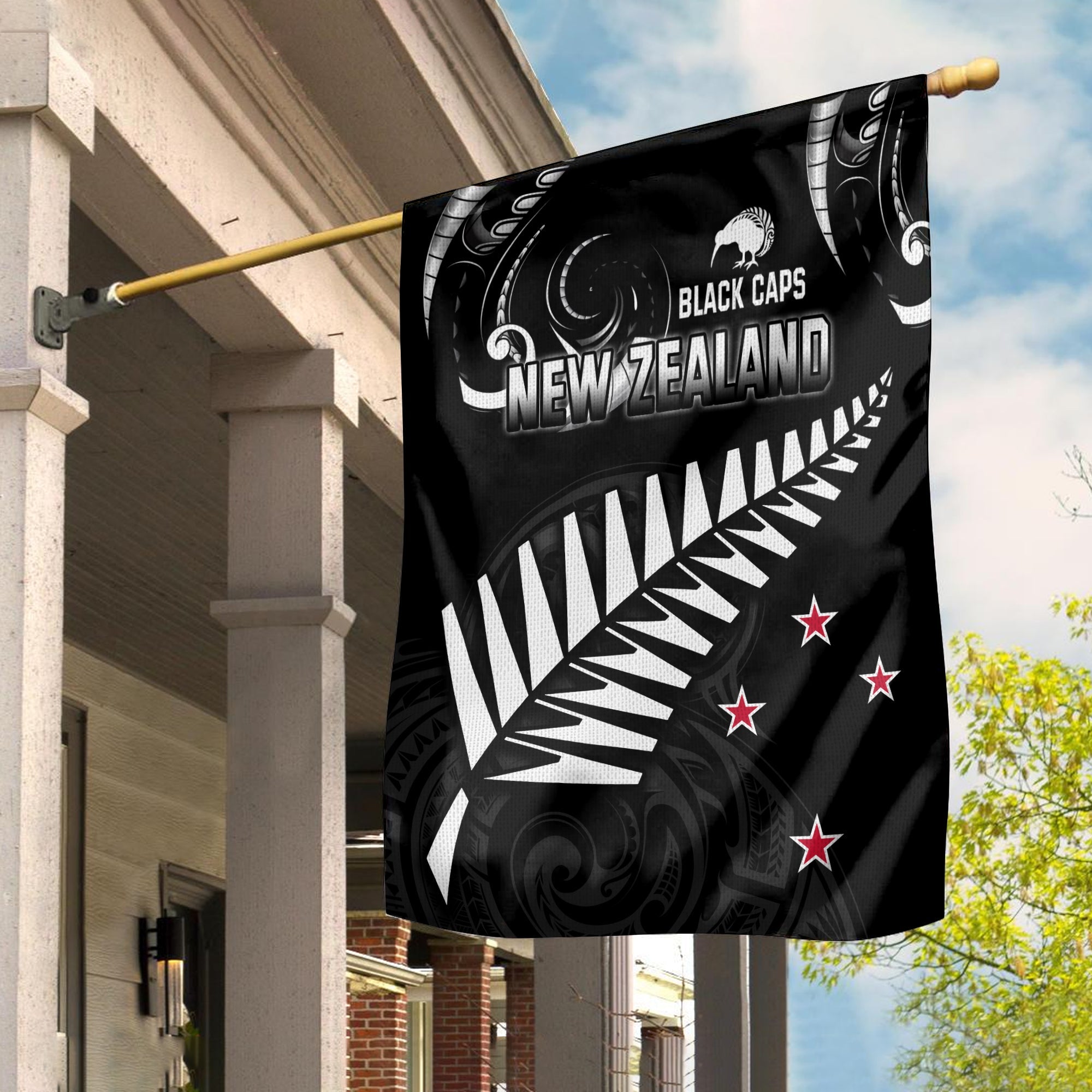 New Zealand Cricket Flag Go Black Cap Champions Mix Maori Kiwis Ver.01 - Vibe Hoodie Shop