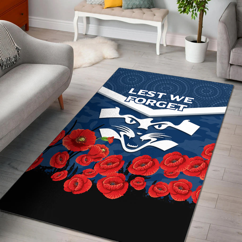 Geelong Cats ANZAC Day Area Rug - Indigenous Art - - Vibe Hoodie Shop