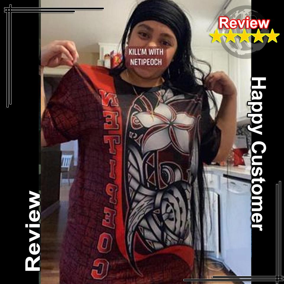 Vibe Hoodie Tonga Polynesian Custom Personalised T shirt Red - Turtle with Hook - Vibe Hoodie Shop