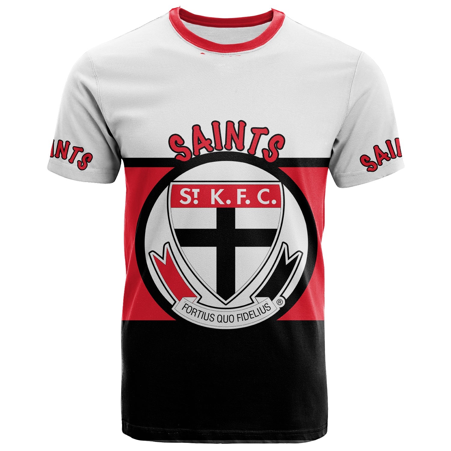 Saints T shirt - Black Red White Original - LT20 - Vibe Hoodie Shop