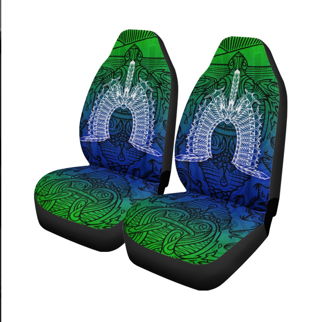 Torres Strait Islanders Car Seat Covers - Turtle and Dhari Mask - Vibe Hoodie Shop