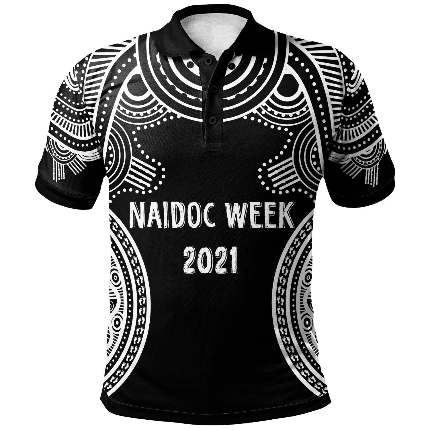 Vibe Hoodie NAIDOC Week 2021 Polo Shirt, Heal Country (White) - Vibe Hoodie Shop