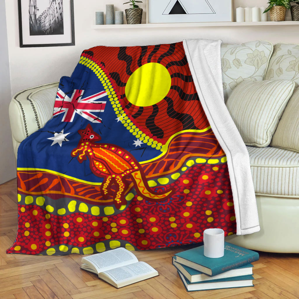 Australia Day Indigenous Art Blanket - - Vibe Hoodie Shop