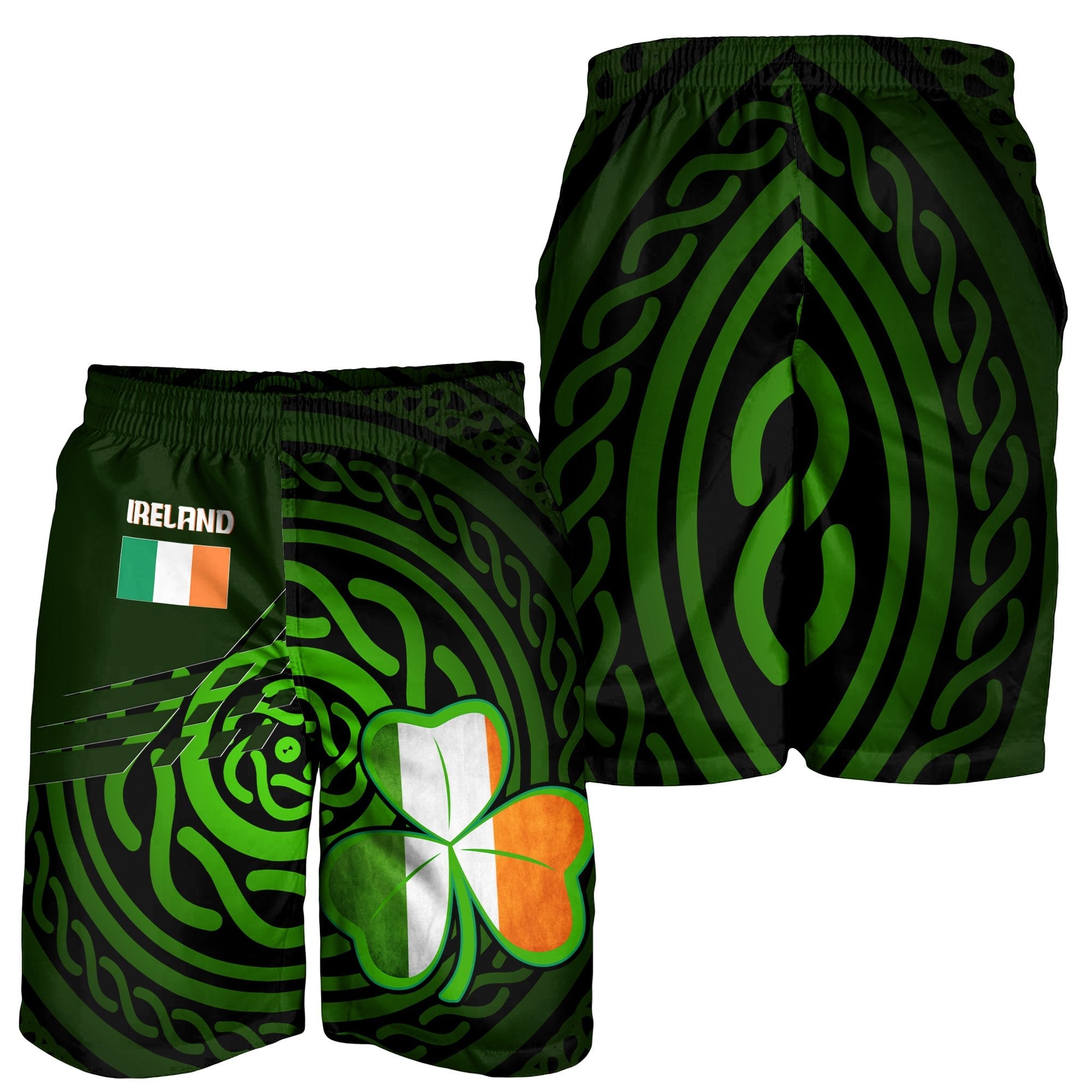 Ireland Men's Short - Ireland Symbol With Celtic Patterns - Vibe Hoodie Shop