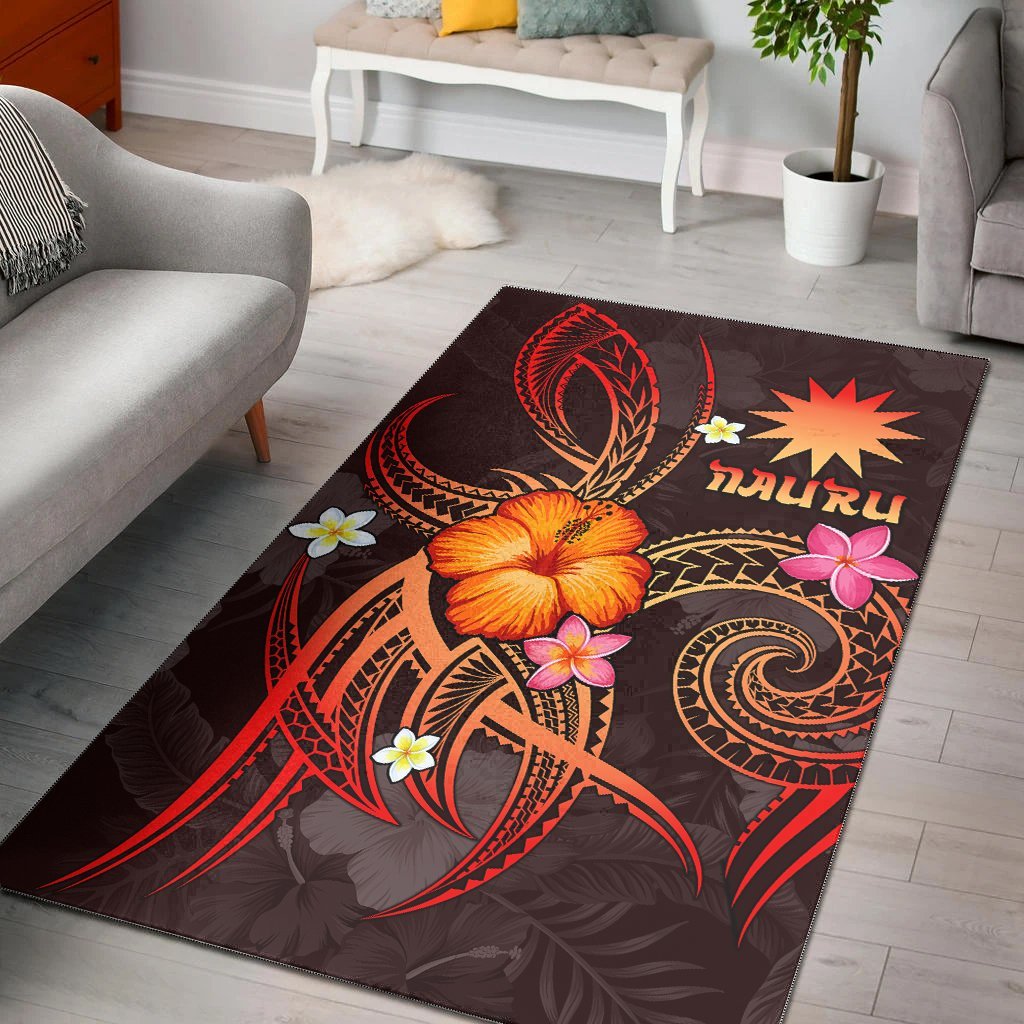 Nauru Polynesian Area Rug - Legend of Nauru (Red) - Vibe Hoodie Shop