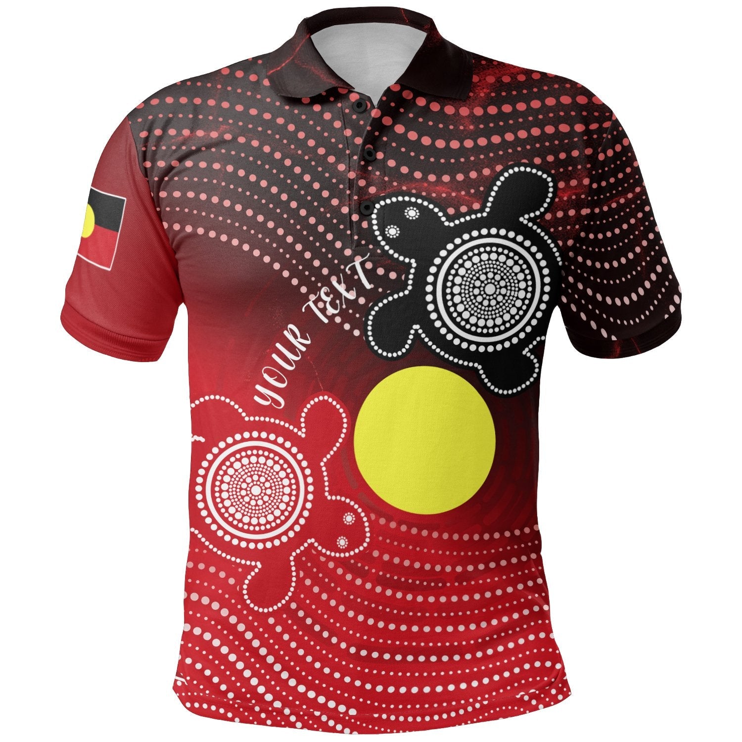 Custom Aboriginal Polo Shirts - Indigenous Circle Dot Painting Style - Vibe Hoodie Shop