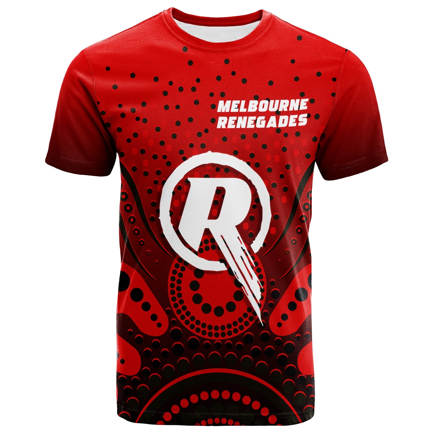 Melbourne Renegades T shirt - Aboriginal Style Of Dot - - Vibe Hoodie Shop