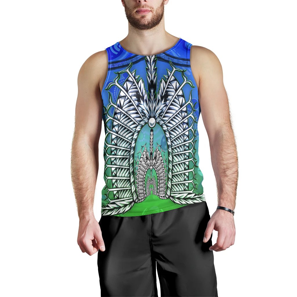 Men Tank Top - Turtle Background With Dhari Mask - Vibe Hoodie Shop