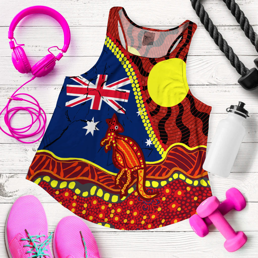 Australia Day Indigenous Art Women Tank Top - - Vibe Hoodie Shop