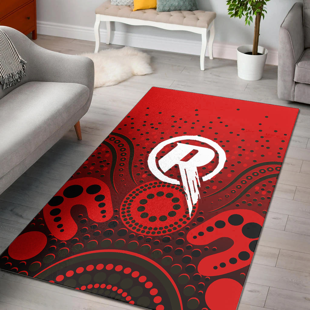 Melbourne Renegades Area Rug - Aboriginal Style Of Dot - - Vibe Hoodie Shop
