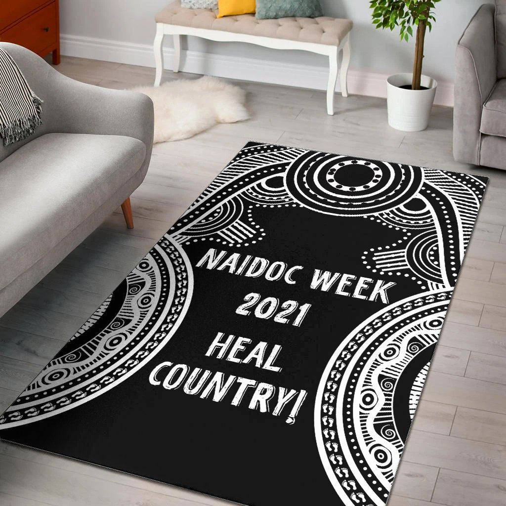 Vibe Hoodie NAIDOC Week 2021 Area Rug, Heal Country (White) - RLT20 - Vibe Hoodie Shop