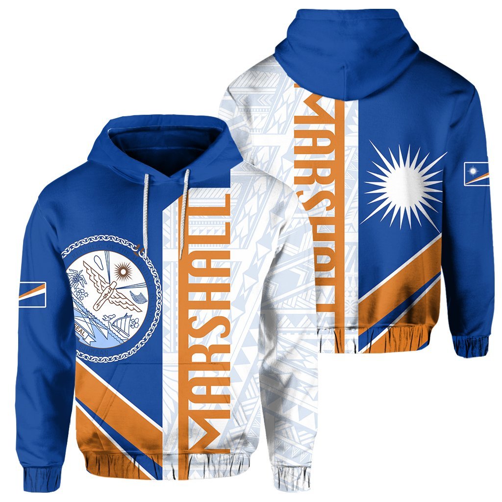 Marshall Islands Half Concept Pullover Hoodie - Vibe Hoodie Shop