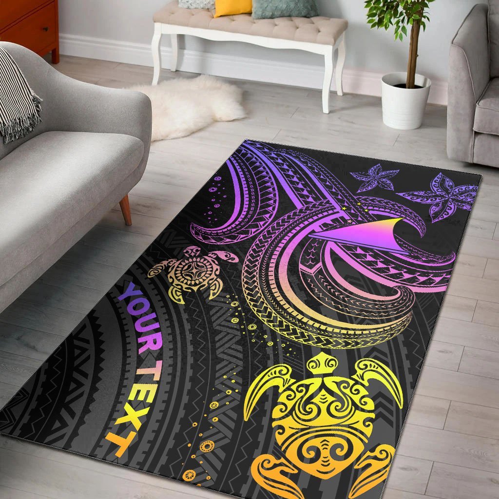 Tokelau Custom Personalised Area Rug - Pink Turtle - Vibe Hoodie Shop