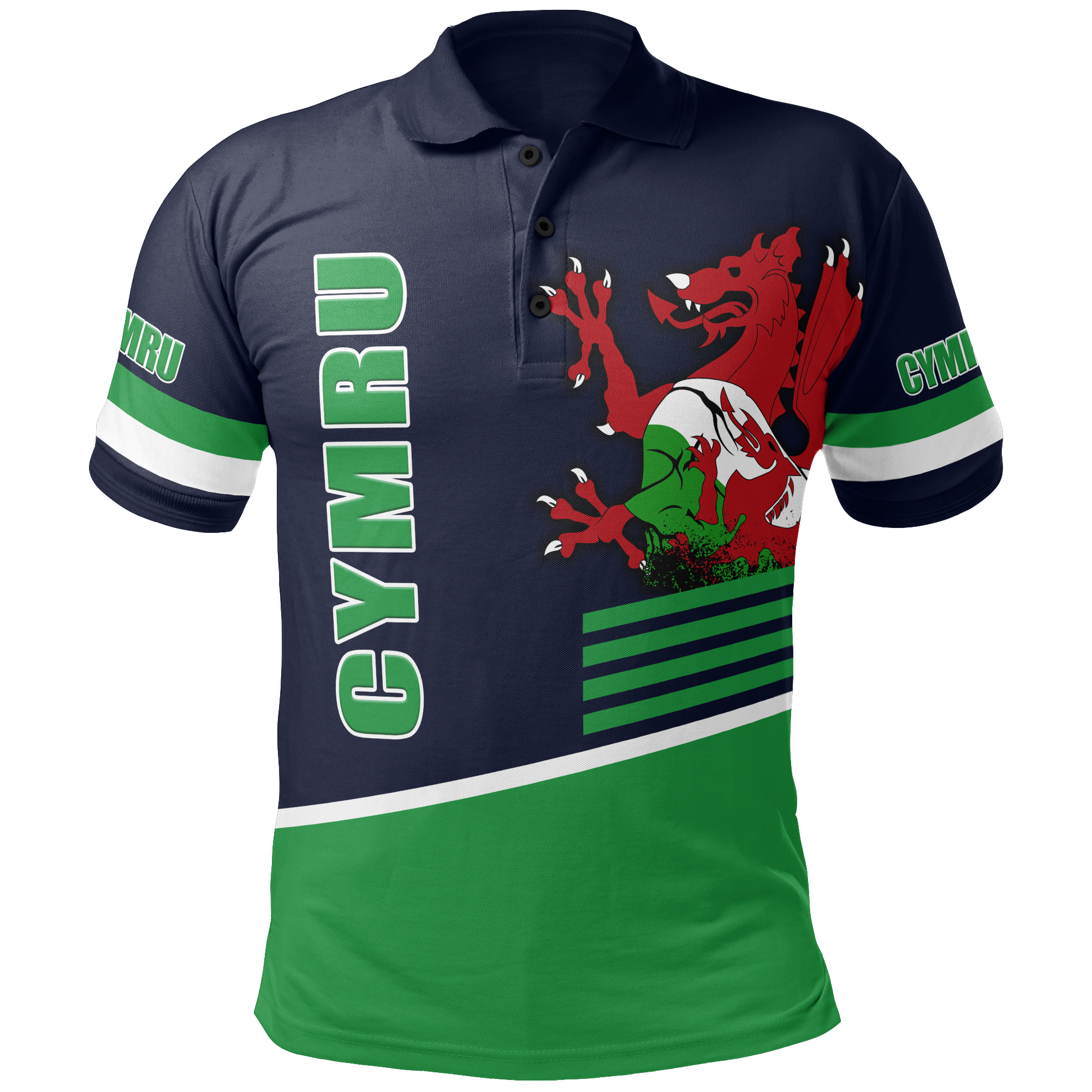 Wales Polo Shirt - Great Dragon Style - Vibe Hoodie Shop
