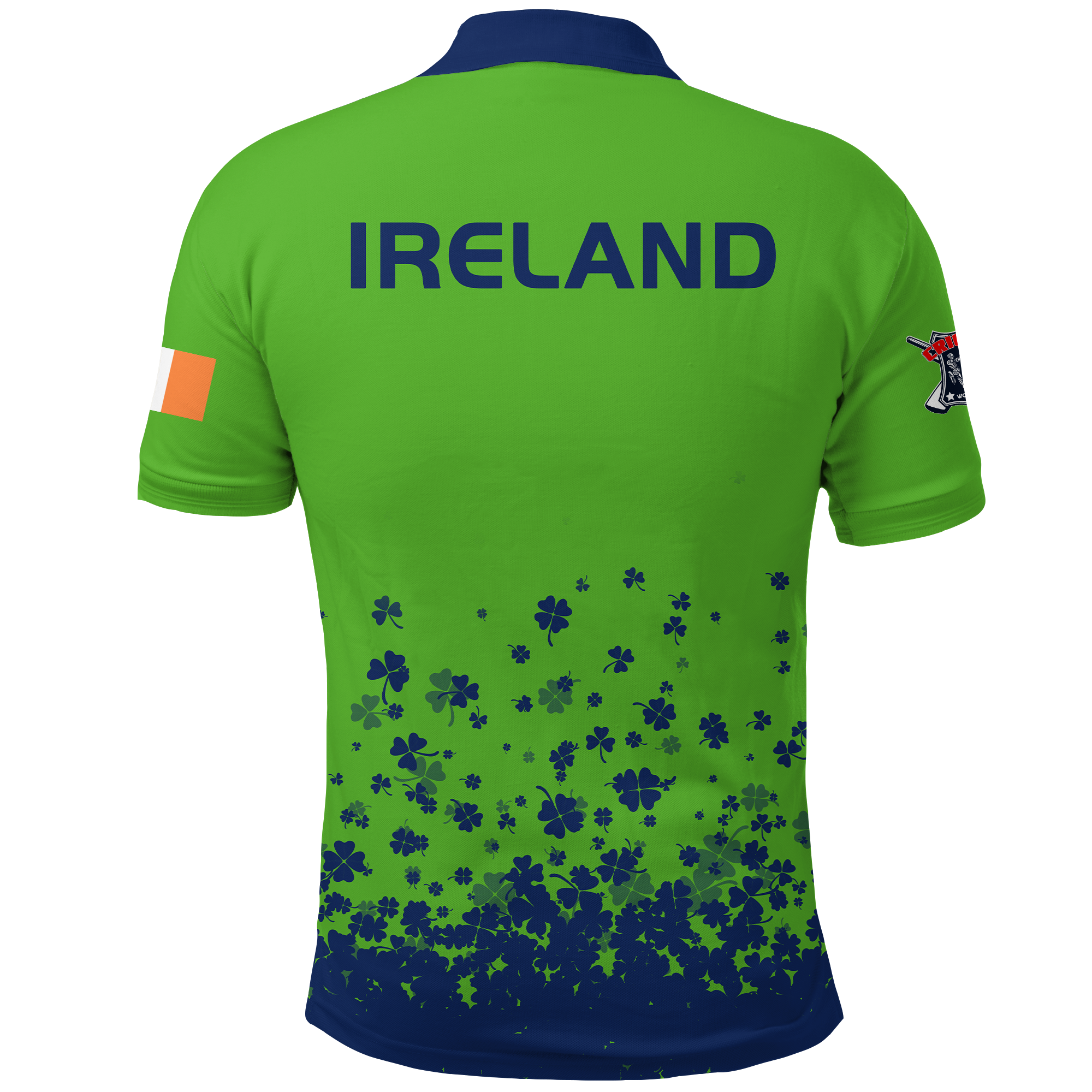 Ireland Cricket Clover Flower T20 World Cup Men's Polo Shirt - - Vibe Hoodie Shop