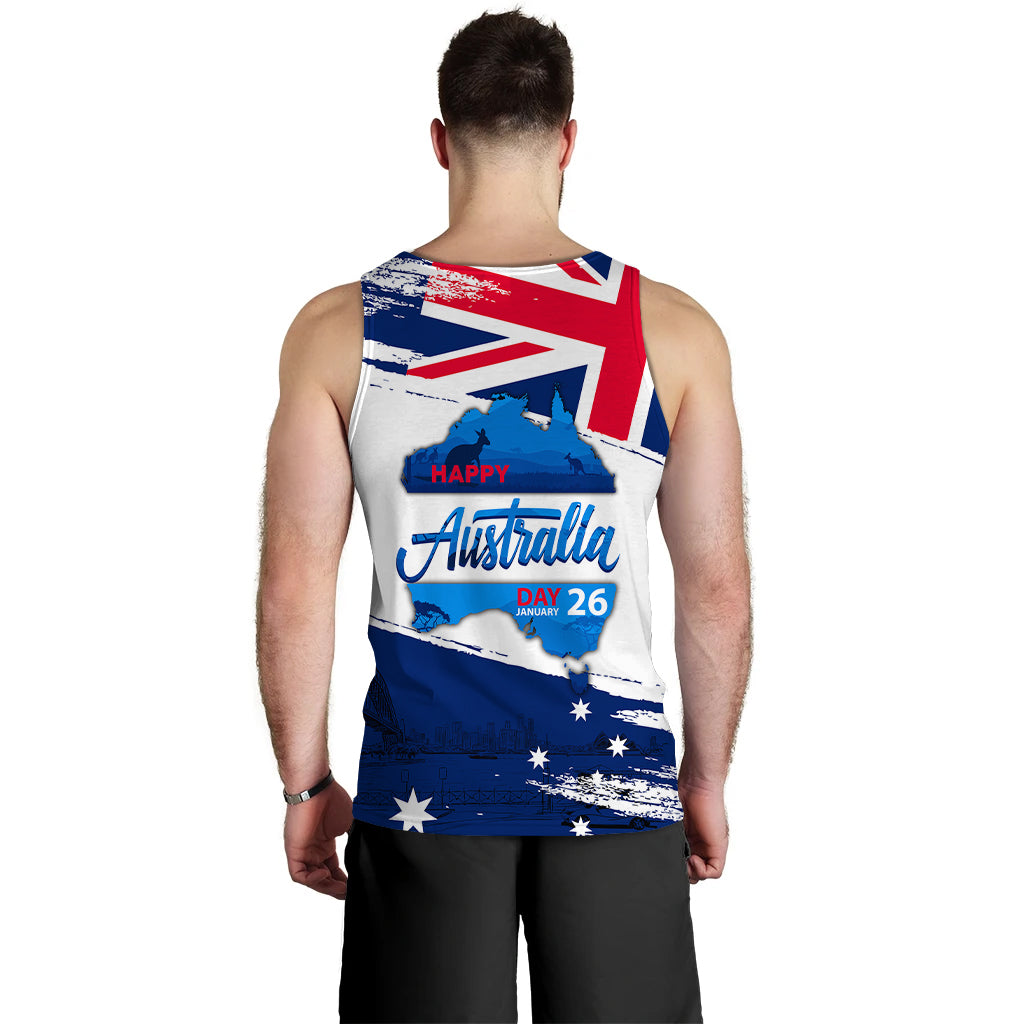 Happy Australia Day January 26 Men Tank Top - - Vibe Hoodie Shop