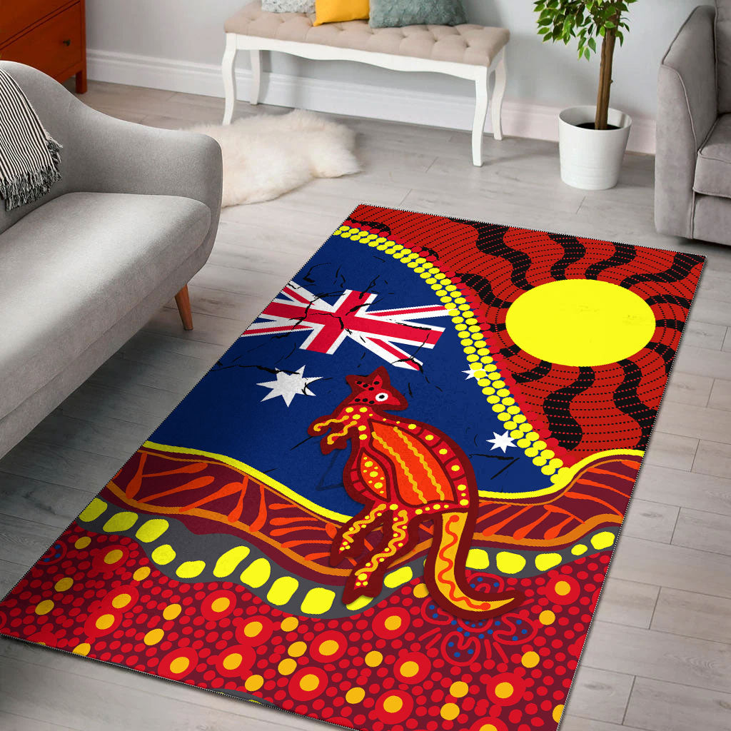 Australia Day Indigenous Art Area Rug - - Vibe Hoodie Shop