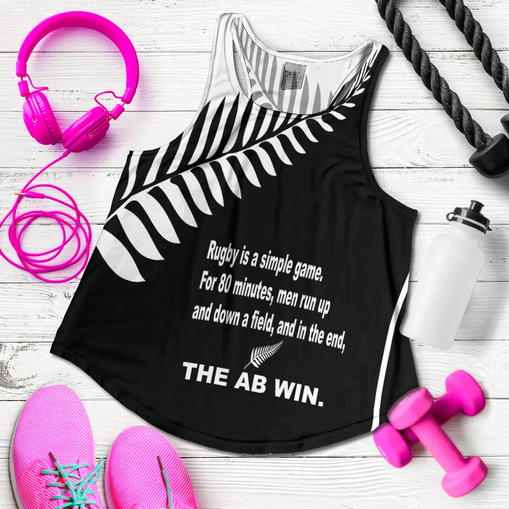 New Zealand Rugby Women's Racerback Tank - The AB Win - LT20 - Vibe Hoodie Shop