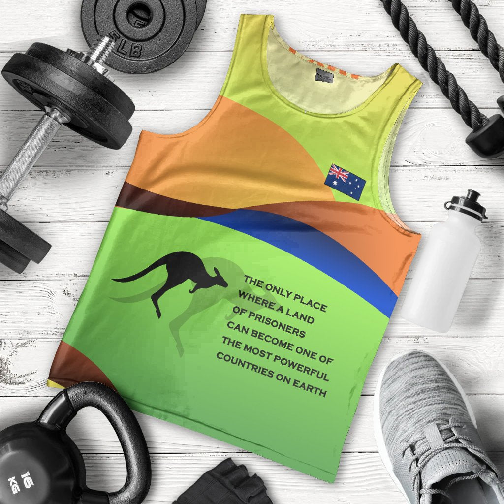 Men's Tank Top - National Color of Australia - Vibe Hoodie Shop