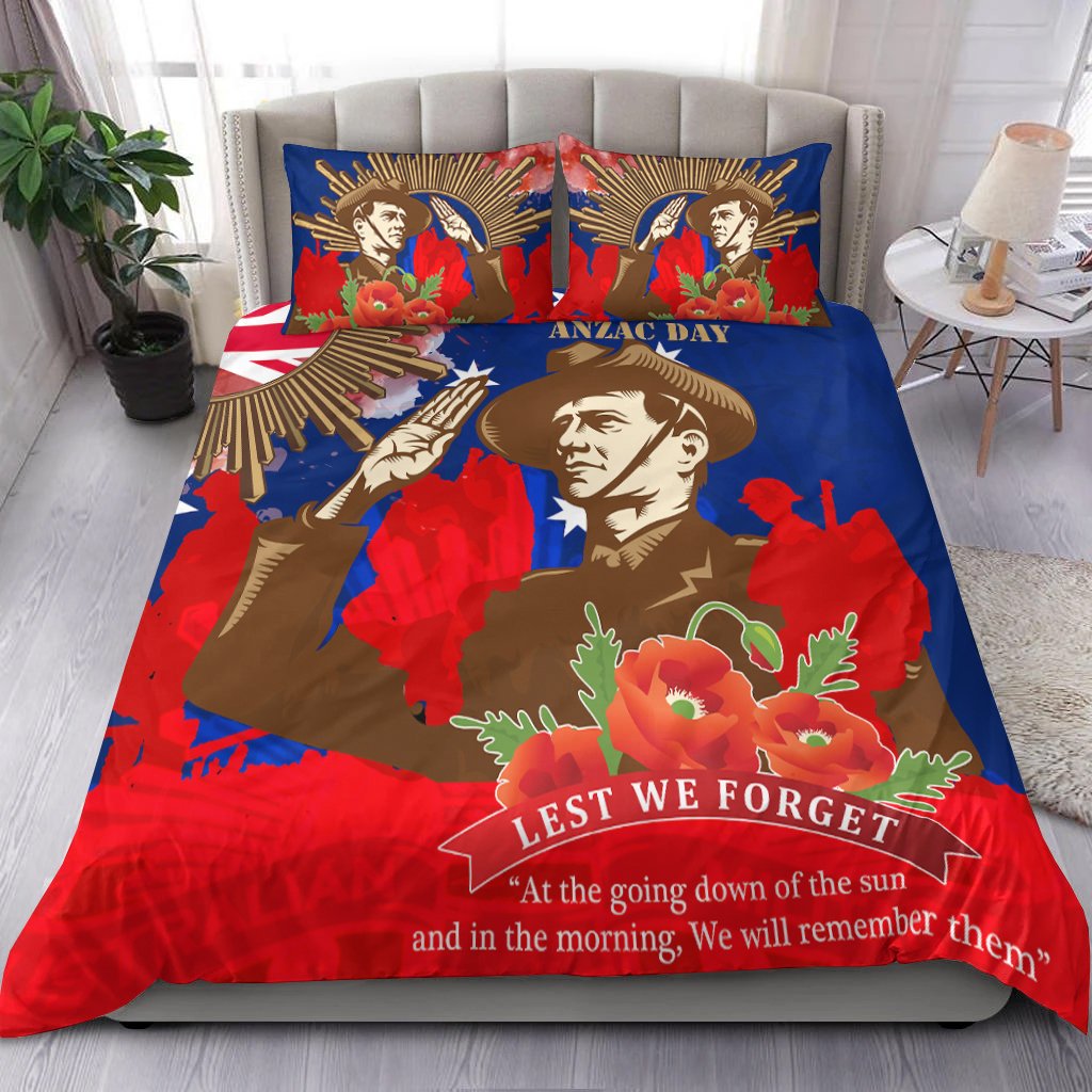 Bedding Set - AANZAC Australia Remember Them - Vibe Hoodie Shop