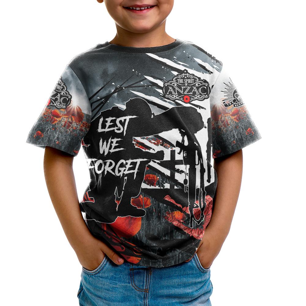 ANZAC Day Kid T shirt - The Spirit of ANZAC - Vibe Hoodie Shop