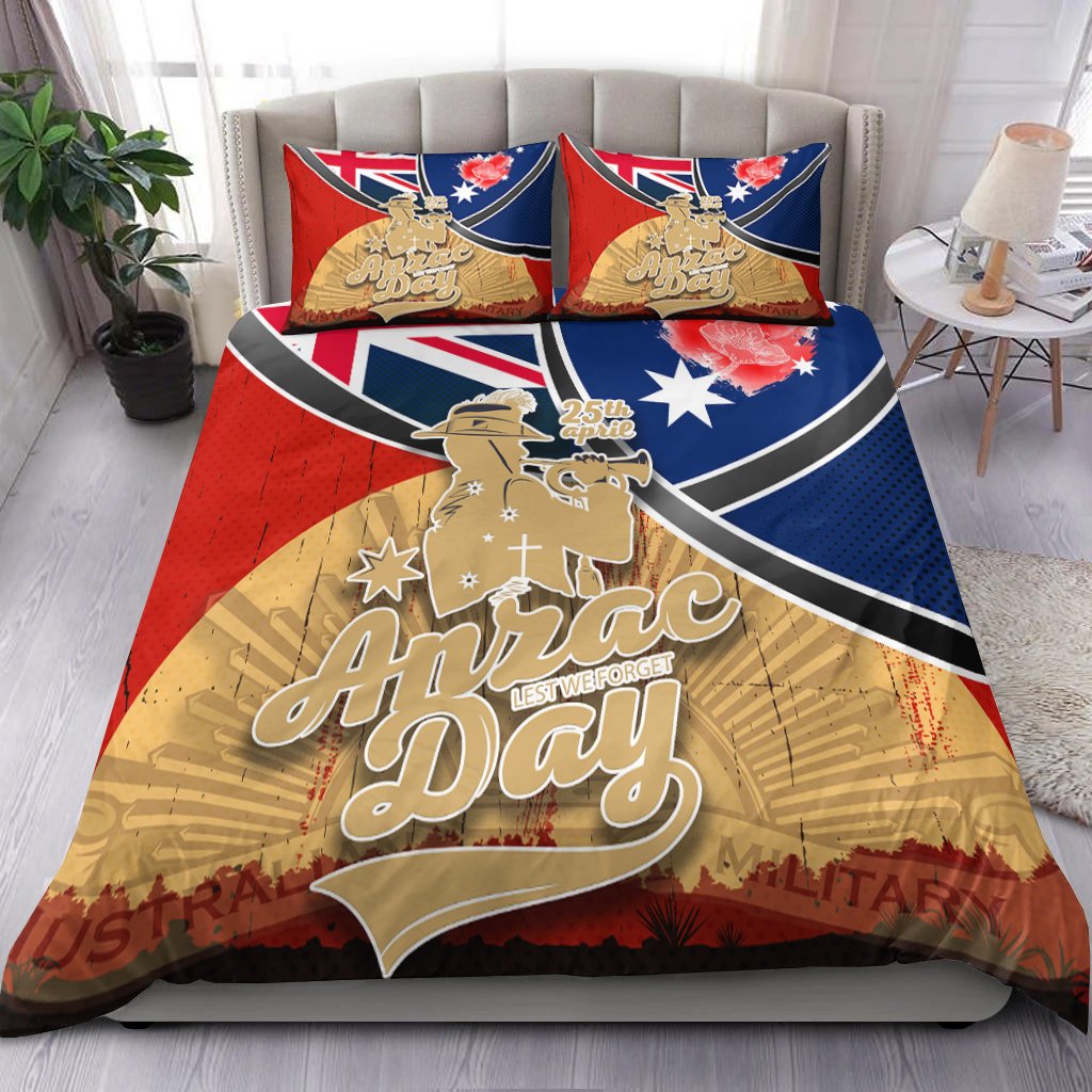 Bedding set - ANZAC Lest We Forget - Vibe Hoodie Shop